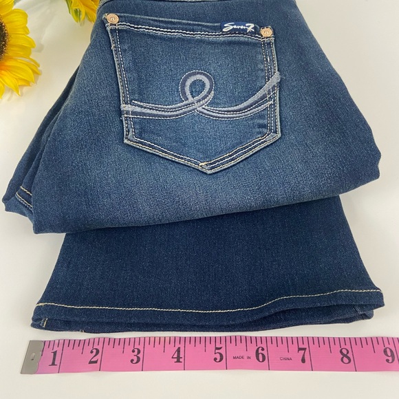 Seven7 Slim Boot Mid Rise Jeans Size 10 - Picture 6 of 8